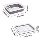 Folding kitchen drain dish rack